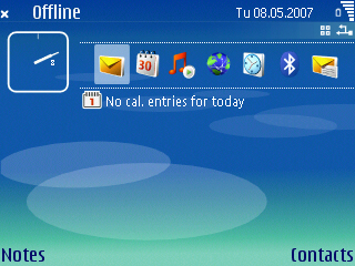 S60 standby screen default theme