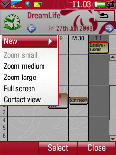 DreamLife icon menu
