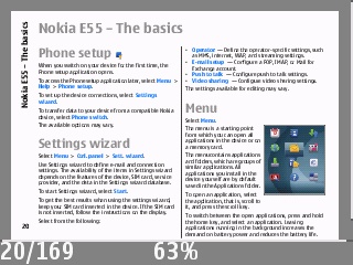 Reading the E55's PDF manual, on the E55!