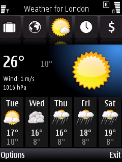 Psiloc World Traveller weather forcast