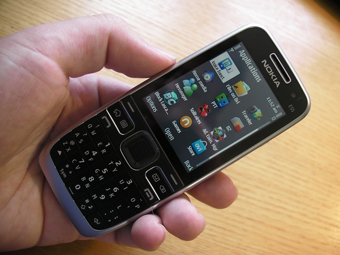 Nokia E55 in hand