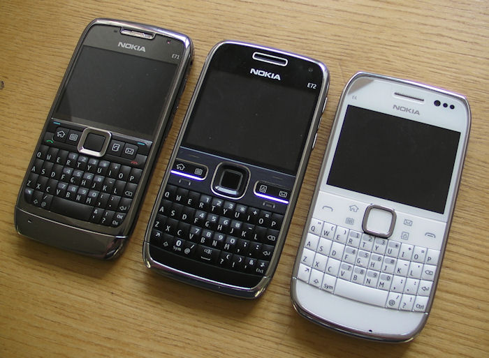 Nokia E71, E72 and E6