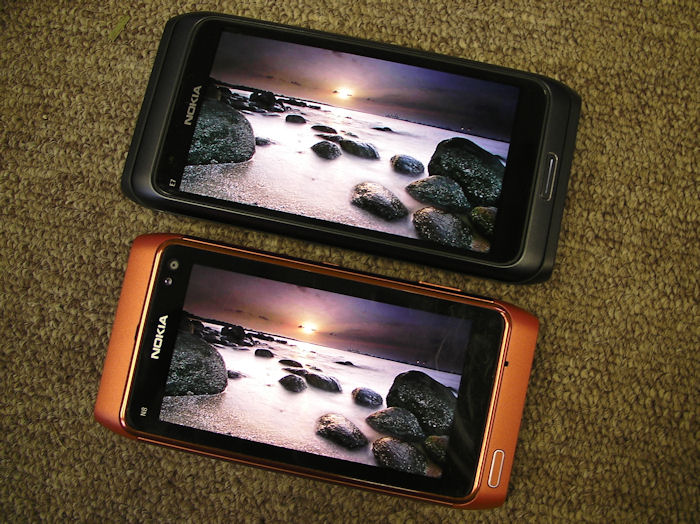 N8 and E7 Screen comparison