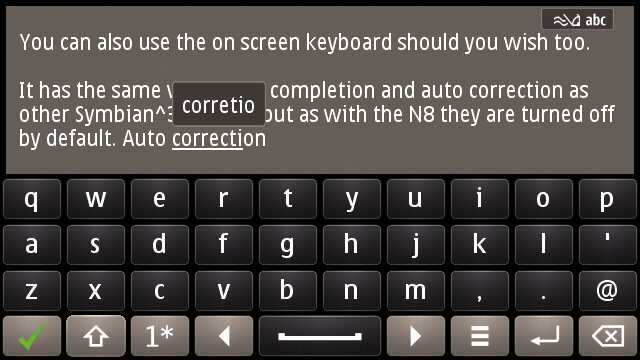 Using auto correction on the E7