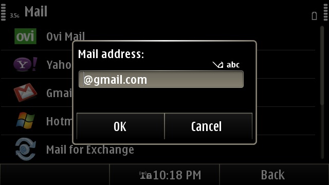 Minimal configuration for your e-mail account with Nokia Messaging