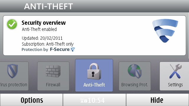 f-secure anti-theft - бесплатное приложение от компании f-secure для платформ android, symbian 