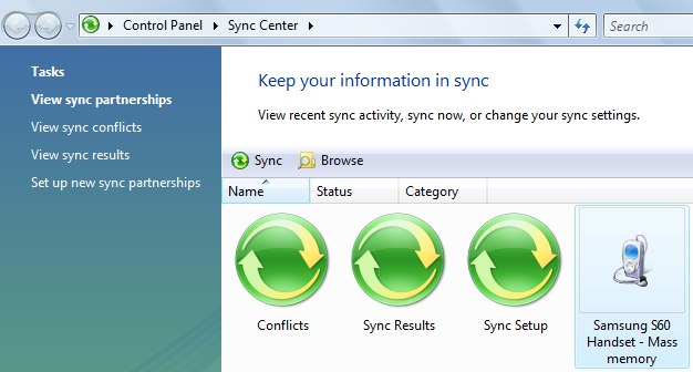 Sync Center