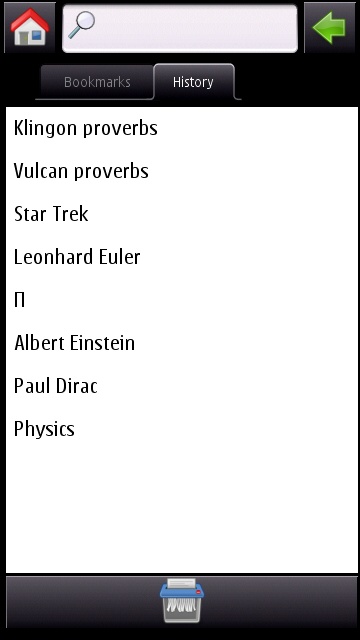 Wikiquotes' history menu