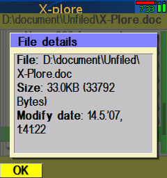 X-plore file properties