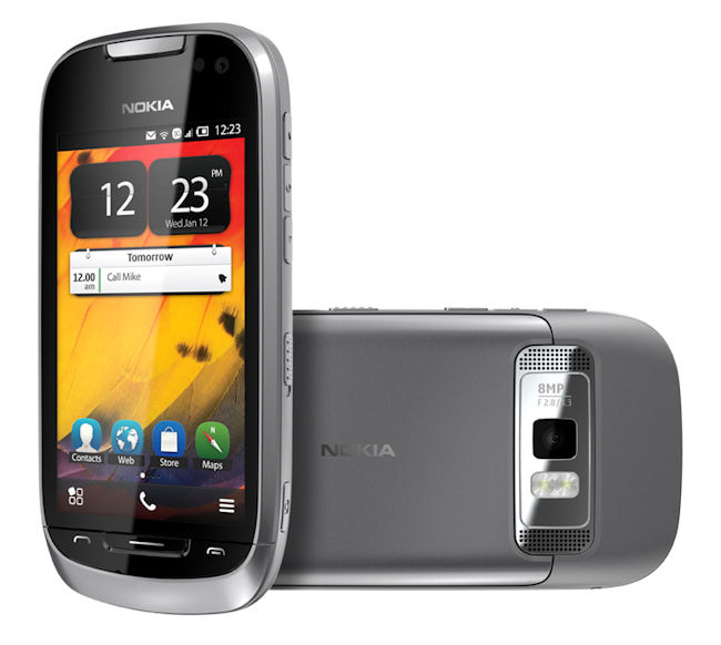 harga Nokia 701 baru bekas terbaru 2011 gambar foto harga Nokia 701 Symbian layar sentuh baru bekas, fitur spesifikasi ponsel handphone Symbian Belle layar sentuh kapasitif, kelemahan kekurangan dan kelebihan desain Nokia 701, hp tipis ada 3G/HSDPA dan WiFi GPS