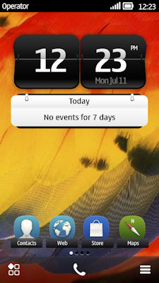 Belle homescreen