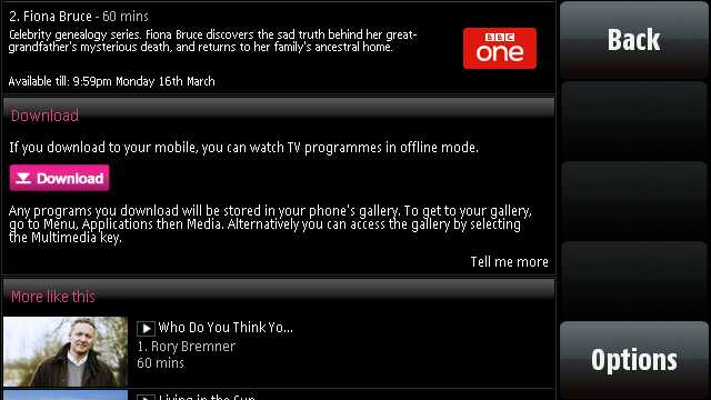Screenshot - iplayer on the 5800