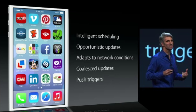 Apple iOS 7 announcement screen