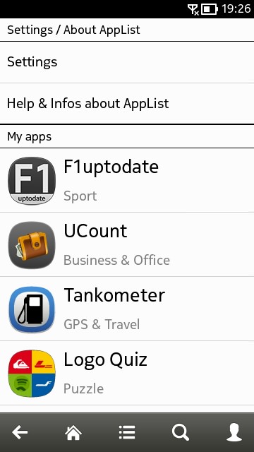 Screenshot, AppList