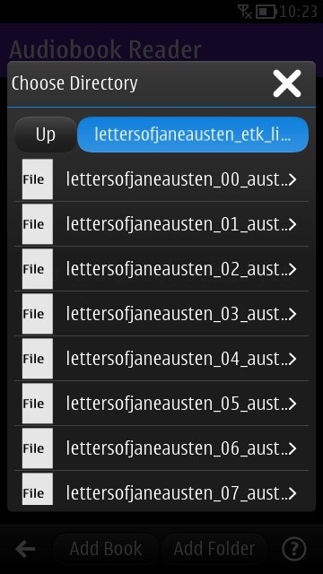 Screenshot, Audiobook Reader