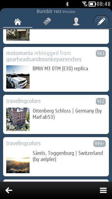 Bumblr screenshot