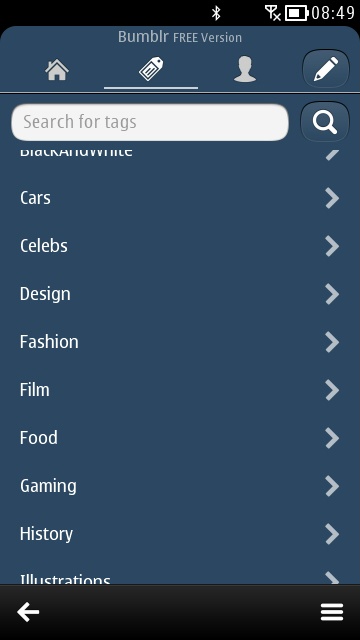 Bumblr screenshot