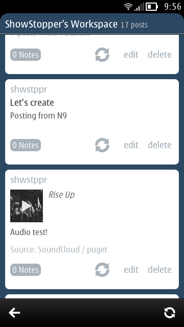 Bumblr screenshot