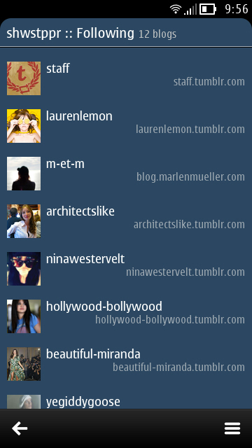 Bumblr screenshot