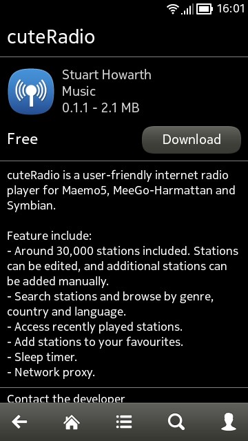 cuteRadio screenshot