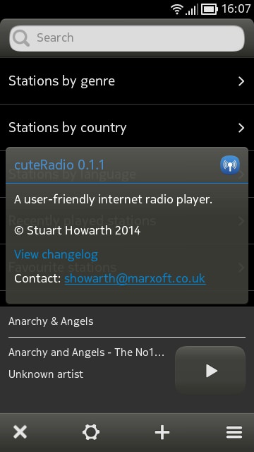 cuteRadio screenshot