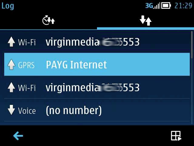 DataLog screen