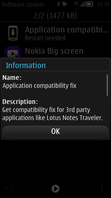 Screenshot, updates