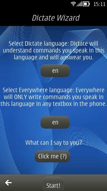 Dictate screenshot