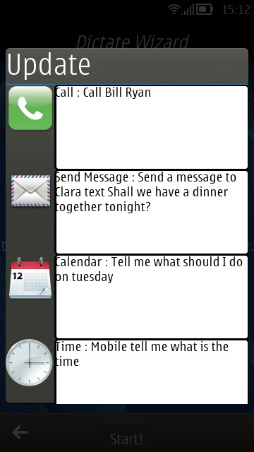 Dictate screenshot