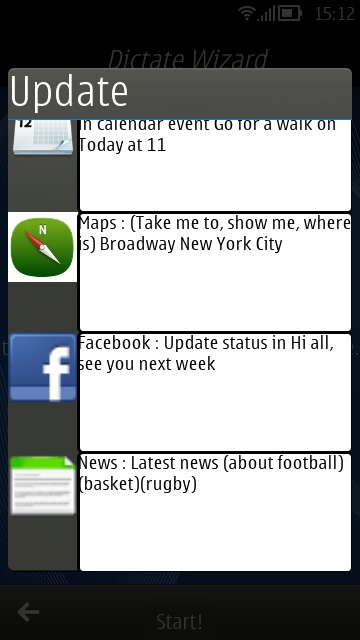 Dictate screenshot