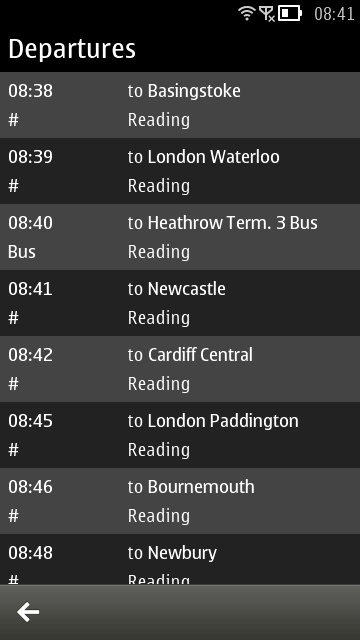 Screenshot, fahrplan