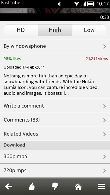 Screenshot, FastTube