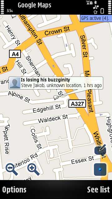 Google Maps 4.0 for Symbian