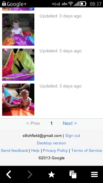 Google+ in mobile web