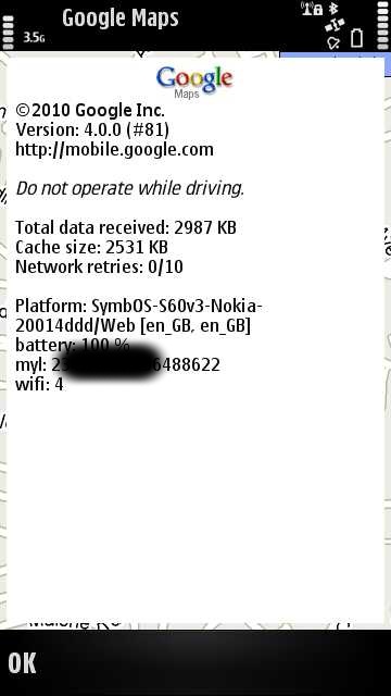 Google Maps 4.0 for Symbian