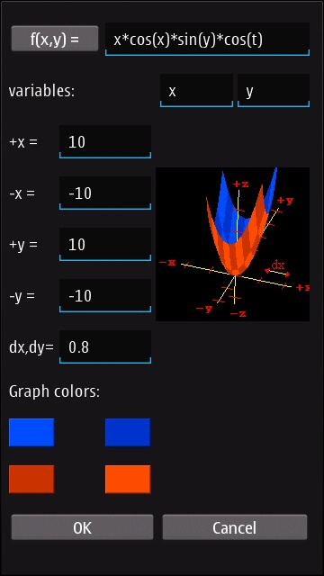 Screenshot, MathGraphica3D