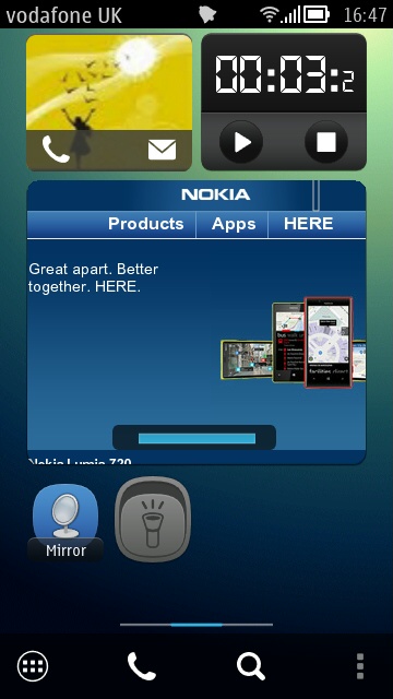 Screenshot, New widgets
