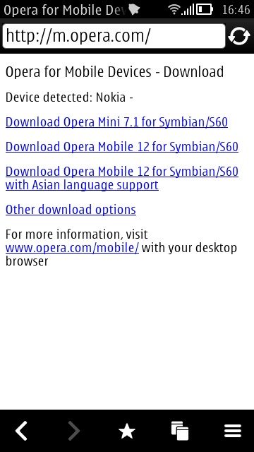 Opera Mini screenshot