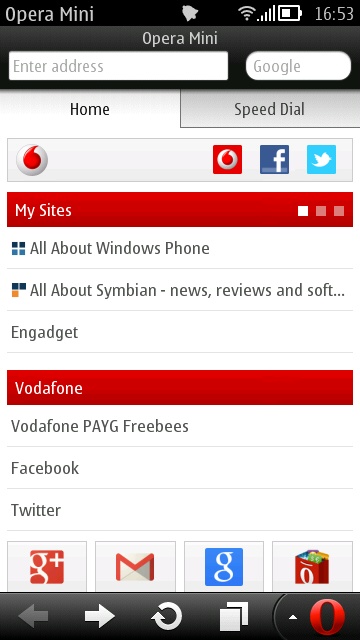 Opera Mini screenshot