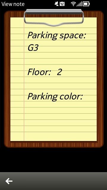 Parking screenshot