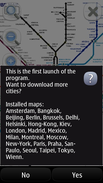 Screenshot, qMetro