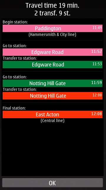 Screenshot, qMetro