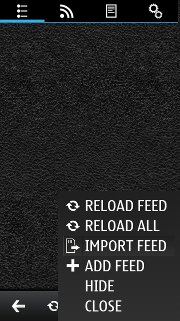 Screenshot, qooRSS