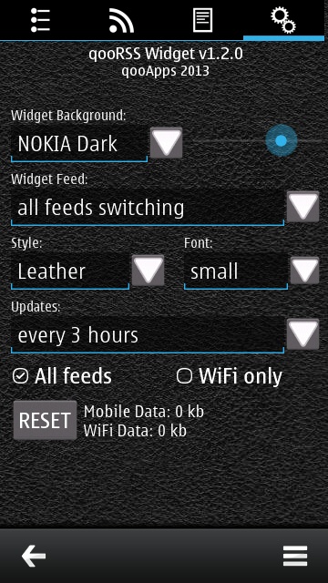 Screenshot, qooRSS