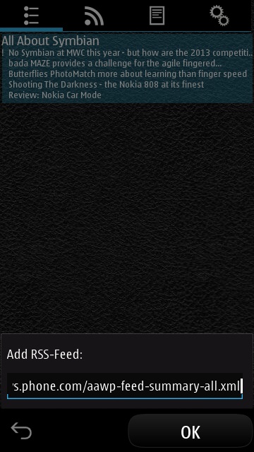 Screenshot, qooRSS