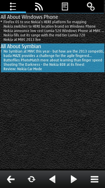 Screenshot, qooRSS