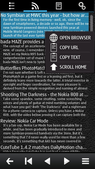 Screenshot, qooRSS