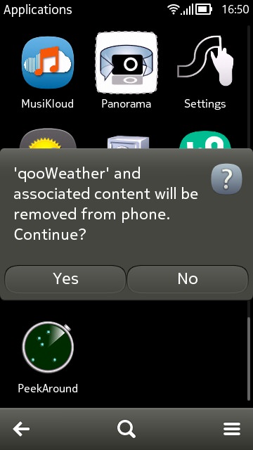 Screenshot, qooWeather