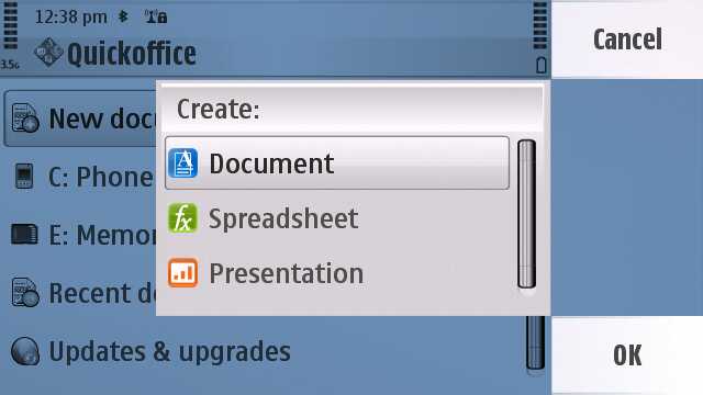 Quickoffice 6 screenshot