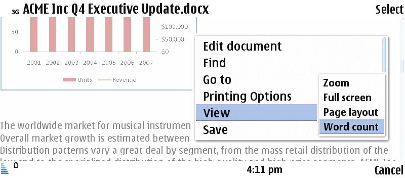 Quickoffice 6.0 screenshot
